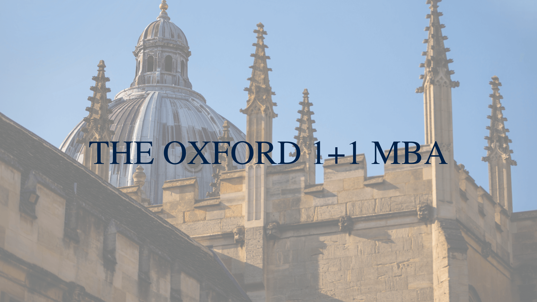 The Oxford 1+1 MBA video 