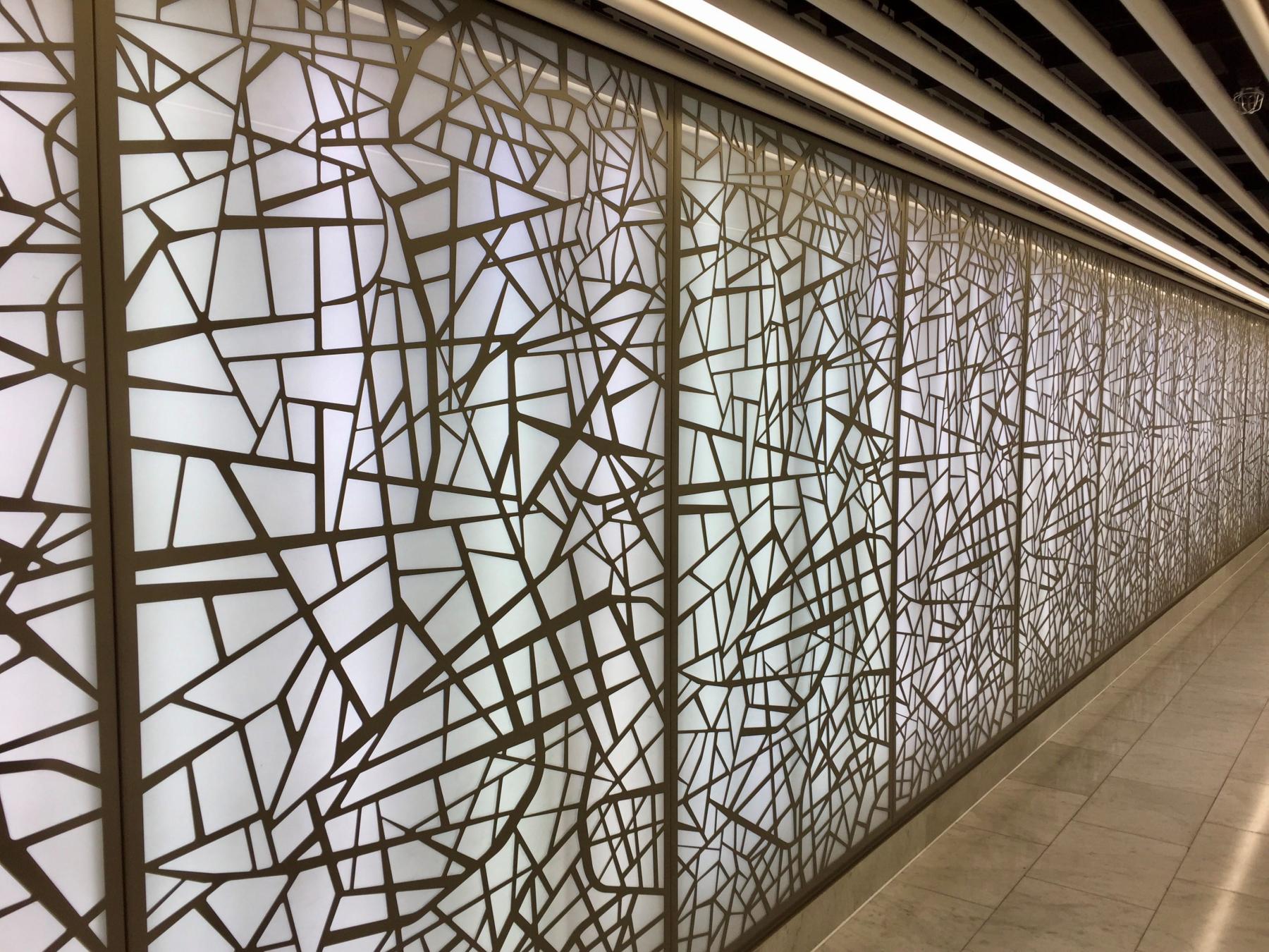 Abstract wall in a subway